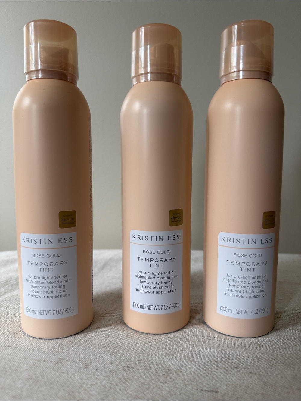 Kristin Ess Temporary Tint - Rose Gold - Bundle of 3 New